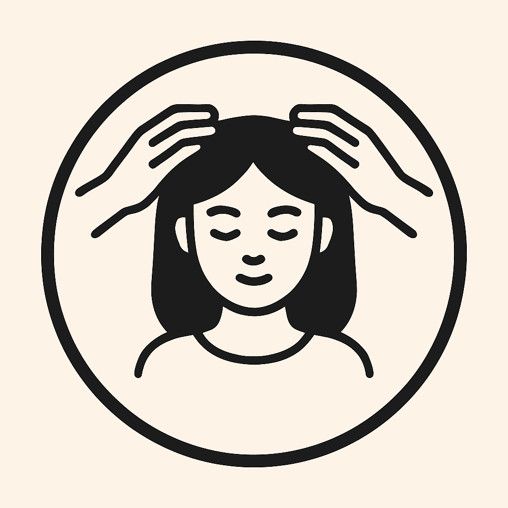 warm oil scalp massage icon